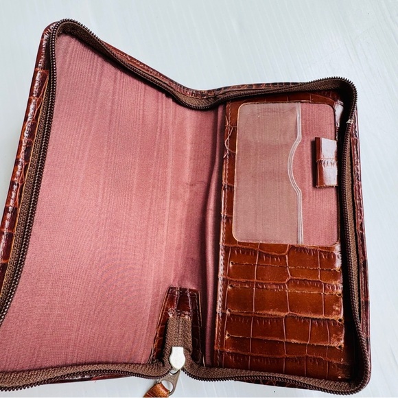 Vintage Brown Crocodile Embossed Wallet small - Picture 3 of 3